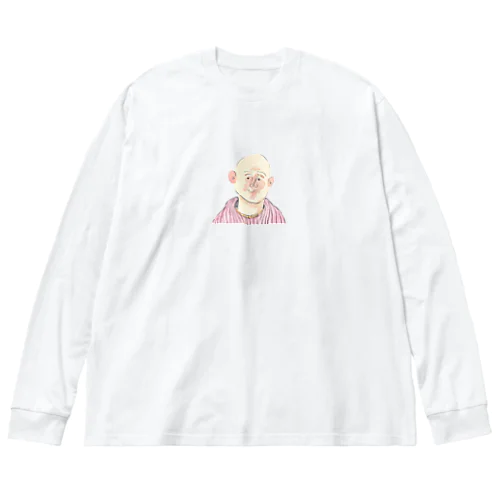 うすら笑いハゲ ビッグシルエットロングスリーブTシャツ