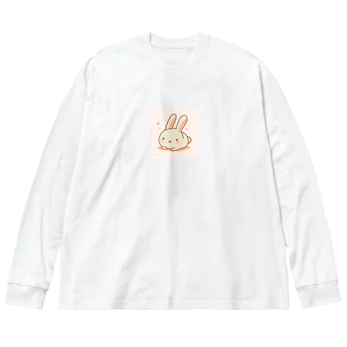 ウサギのシンプルで可愛いカラーイラスト Big Long Sleeve T-Shirt