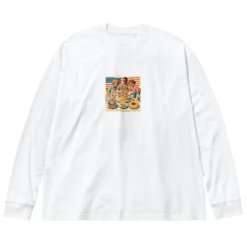 アメリカン　ファミリー　レトロ　ポスター Big Long Sleeve T-Shirt