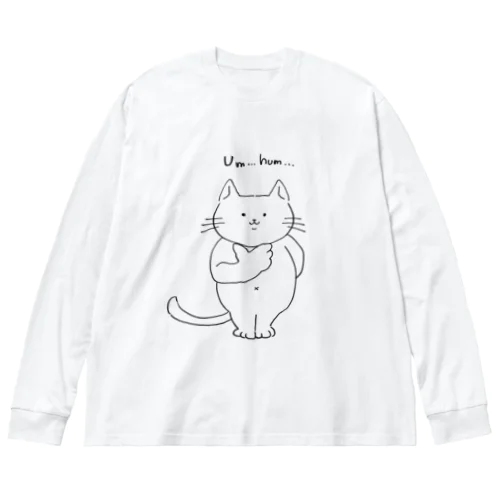 にじゅうあごねこ ビッグシルエットロングスリーブTシャツ