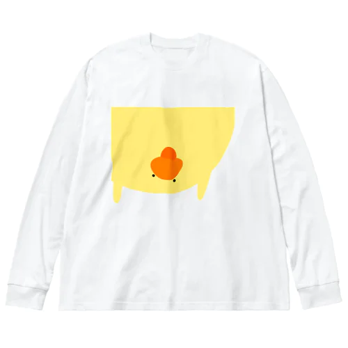 ひょっこり逆さヒヨコ　 Big Long Sleeve T-Shirt