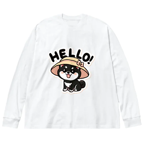 大きな帽子をかぶった黒柴犬ちゃん Big Long Sleeve T-Shirt