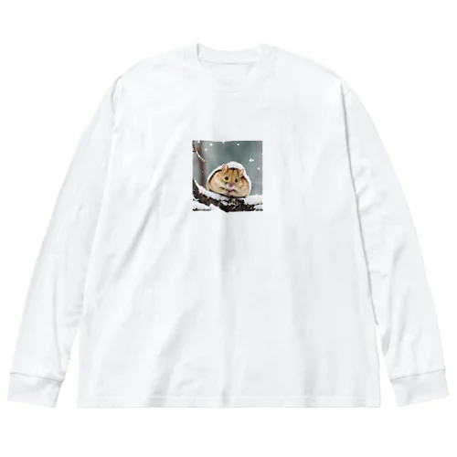 雪の中のヤマネ Big Long Sleeve T-Shirt