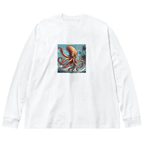 タコの大パニック Big Long Sleeve T-Shirt