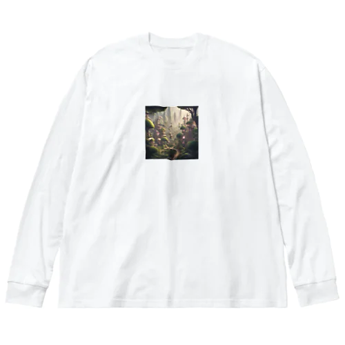 景色がきれいな町のイラストグッズ Big Long Sleeve T-Shirt