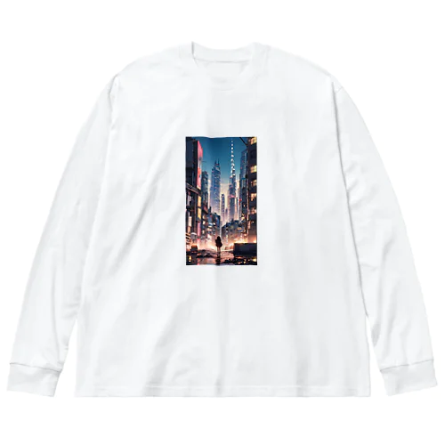 AI「ディストピアに希望の光」 Big Long Sleeve T-Shirt