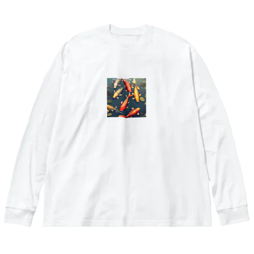 鯉の群れのイラストのグッズ Big Long Sleeve T-Shirt