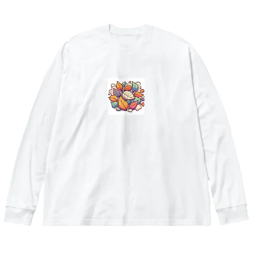 落ち葉の可愛いイラスト Big Long Sleeve T-Shirt