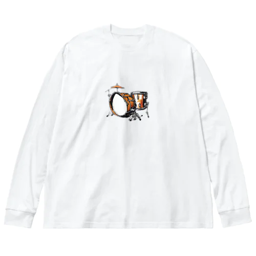 シンプルdrum Big Long Sleeve T-Shirt