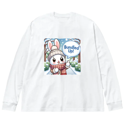 PONPONウサギ ビッグシルエットロングスリーブTシャツ