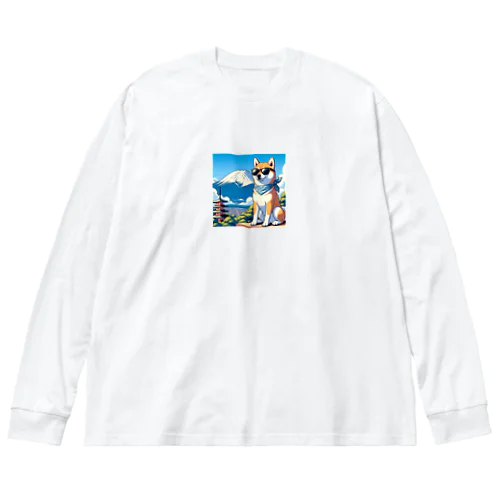 サングラス犬　【銀次郎】 Big Long Sleeve T-Shirt