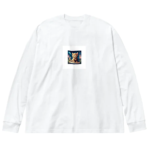 可愛い子猫 Big Long Sleeve T-Shirt