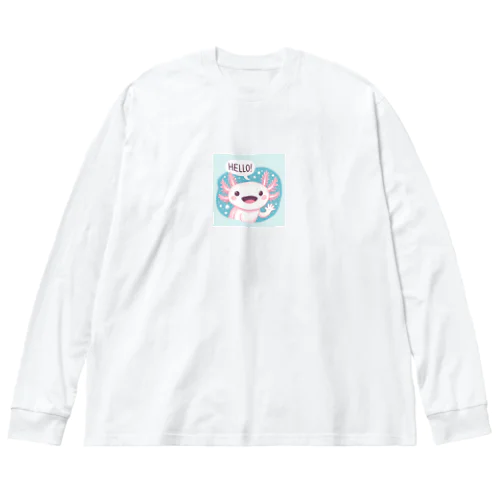 HELLO!ウーパールーパー ビッグシルエットロングスリーブTシャツ