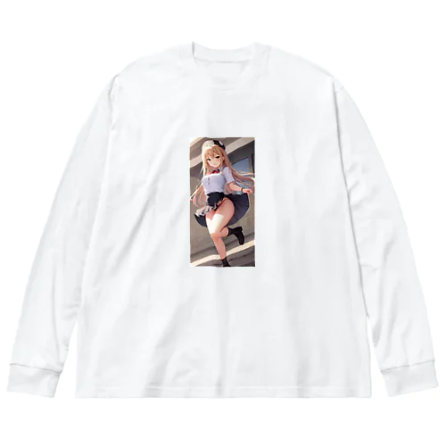 ミニスカート女子 Big Long Sleeve T-Shirt