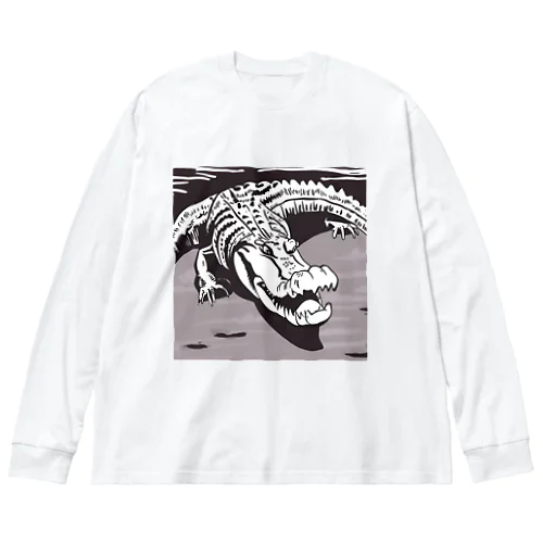 少しだけ可愛いワニさん Big Long Sleeve T-Shirt