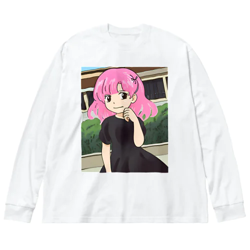 ピンク髪の少女③ Big Long Sleeve T-Shirt