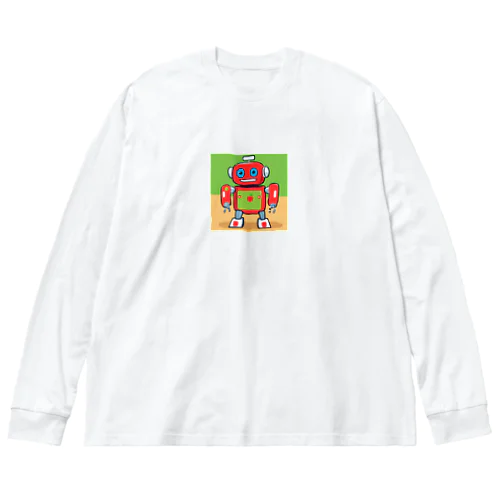 青森　 "津軽のりんごガードロボット" ビッグシルエットロングスリーブTシャツ