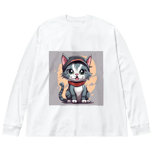 キャップ猫 ビッグシルエットロングスリーブTシャツ