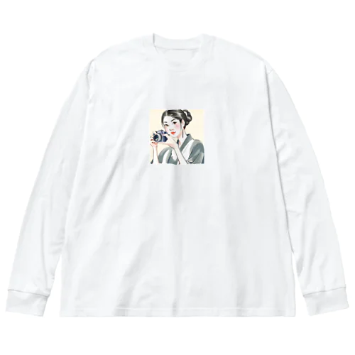 和美さん写真を撮る Big Long Sleeve T-Shirt