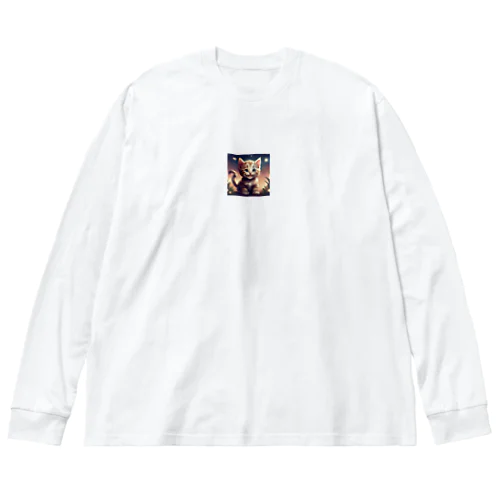 笑顔の子猫グッズ Big Long Sleeve T-Shirt