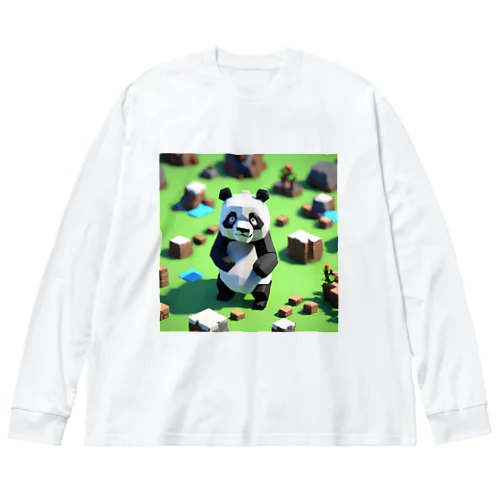 かわいいパンダのイラストグッズ Big Long Sleeve T-Shirt