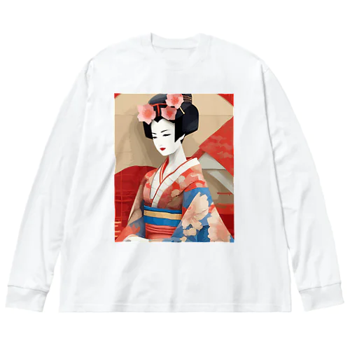 Japanese Courtesan Bloom Tee ”Geisha” ビッグシルエットロングスリーブTシャツ