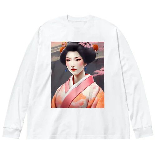 Japanese Courtesan Bloom Tee ”Geisha” ビッグシルエットロングスリーブTシャツ