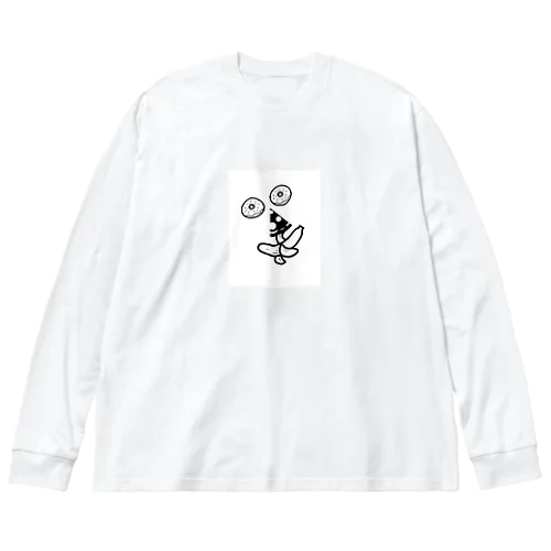 食べ物アート顔 Big Long Sleeve T-Shirt