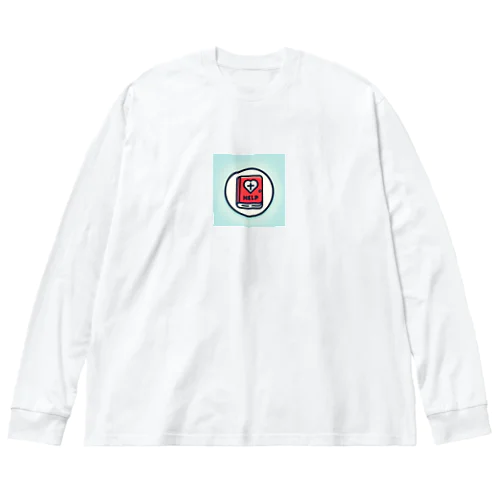 手帳とヘルプマークのピクトグラム Big Long Sleeve T-Shirt