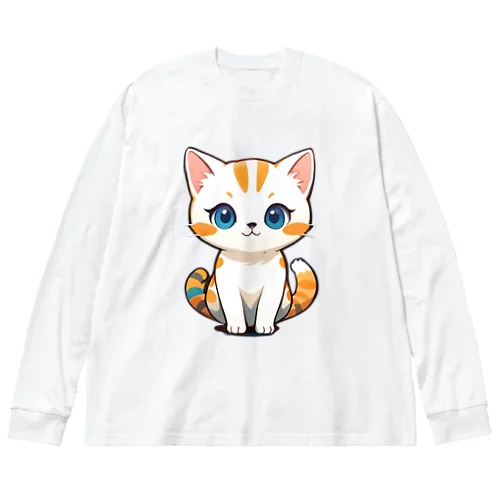 ふんわり癒しのモフモフ猫 Big Long Sleeve T-Shirt