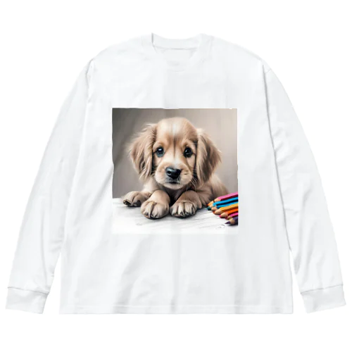 つぶらな瞳の可愛い子犬② Big Long Sleeve T-Shirt