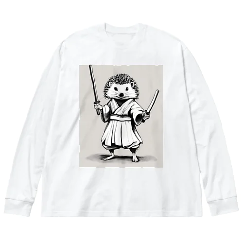 和服を着たハリネズミ Big Long Sleeve T-Shirt