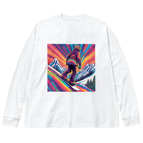 カラフルスノーボーダー 루즈핏 롱 슬리브 티셔츠