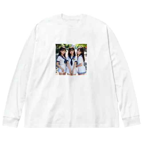 AI美女　 ビッグシルエットロングスリーブTシャツ