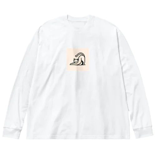 モダンストレッチ猫アートグッズ Big Long Sleeve T-Shirt