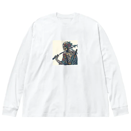 侍ドクロ Big Long Sleeve T-Shirt