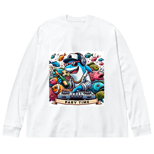 DJシャーク(PARY TIME) ビッグシルエットロングスリーブTシャツ