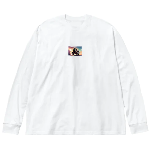 ばいばいく ビッグシルエットロングスリーブTシャツ