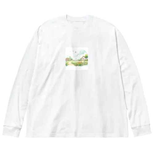 畑のカラーイラスト Big Long Sleeve T-Shirt