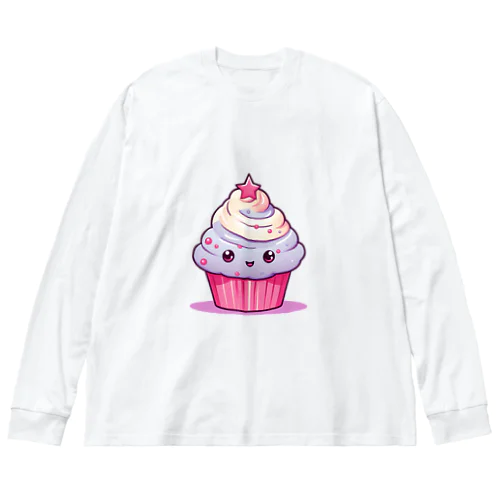 可愛いカップケーキ Big Long Sleeve T-Shirt