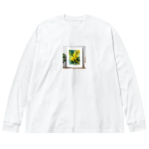 水彩グラフィックミモザTシャツ Big Long Sleeve T-Shirt