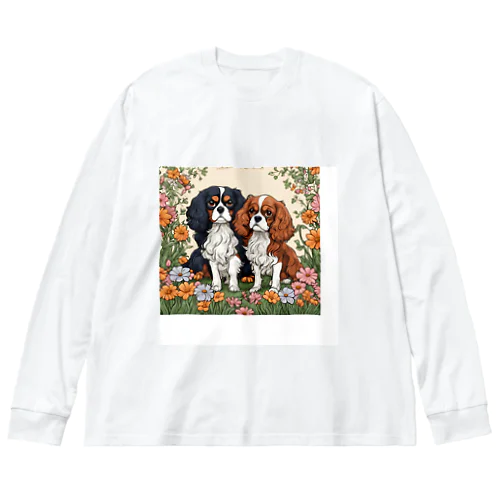 仲良しキャバリアちゃん Big Long Sleeve T-Shirt