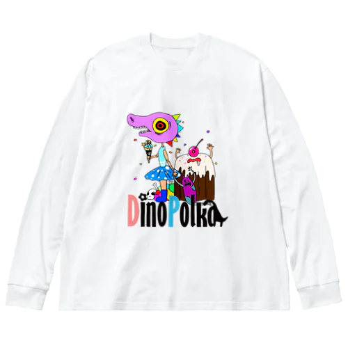 スウィートザウルスちゃん ビッグシルエットロングスリーブTシャツ