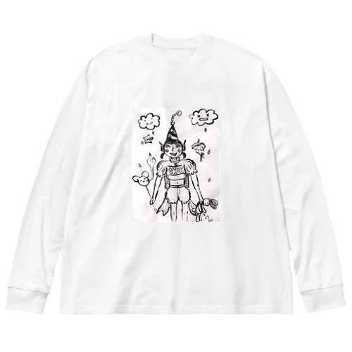 遊園地のピエロ ビッグシルエットロングスリーブTシャツ