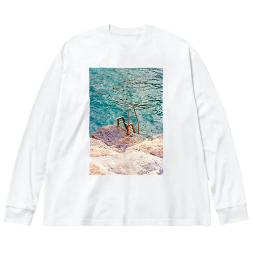 季節外れの海水浴 ビッグシルエットロングスリーブTシャツ