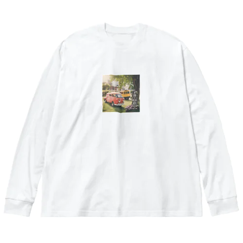 クルマ ビッグシルエットロングスリーブTシャツ