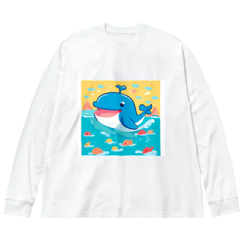 楽しい海の中 ビッグシルエットロングスリーブTシャツ