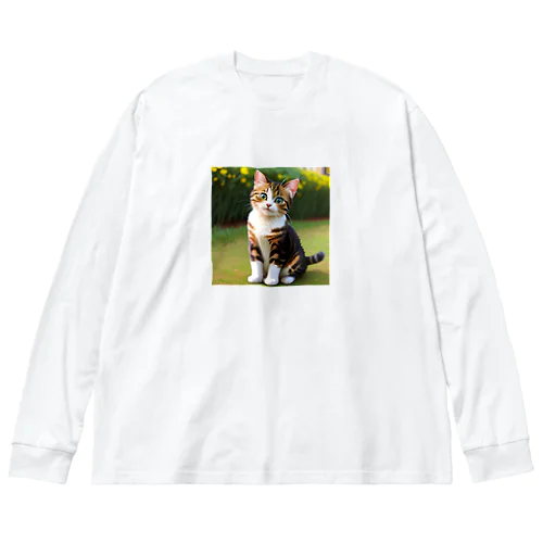 かわいい猫　 Big Long Sleeve T-Shirt