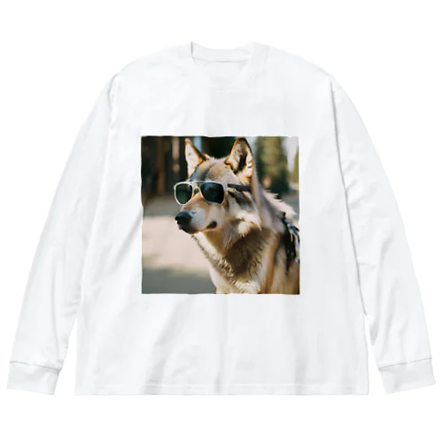 サングラス・オオカミ Big Long Sleeve T-Shirt