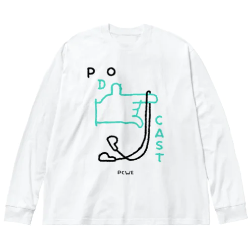 PODCAST WIRED〈PCWE23W〉 ビッグシルエットロングスリーブTシャツ
